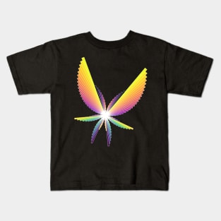 Dusk Angel Seraphim | Flying Six Wing Bar Chart Black Kids T-Shirt